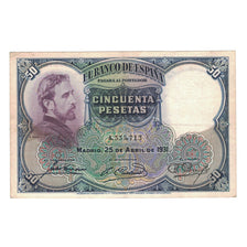 Banknote, Spain, 50 Pesetas, 1931, 1931-04-25, KM:82, EF(40-45)