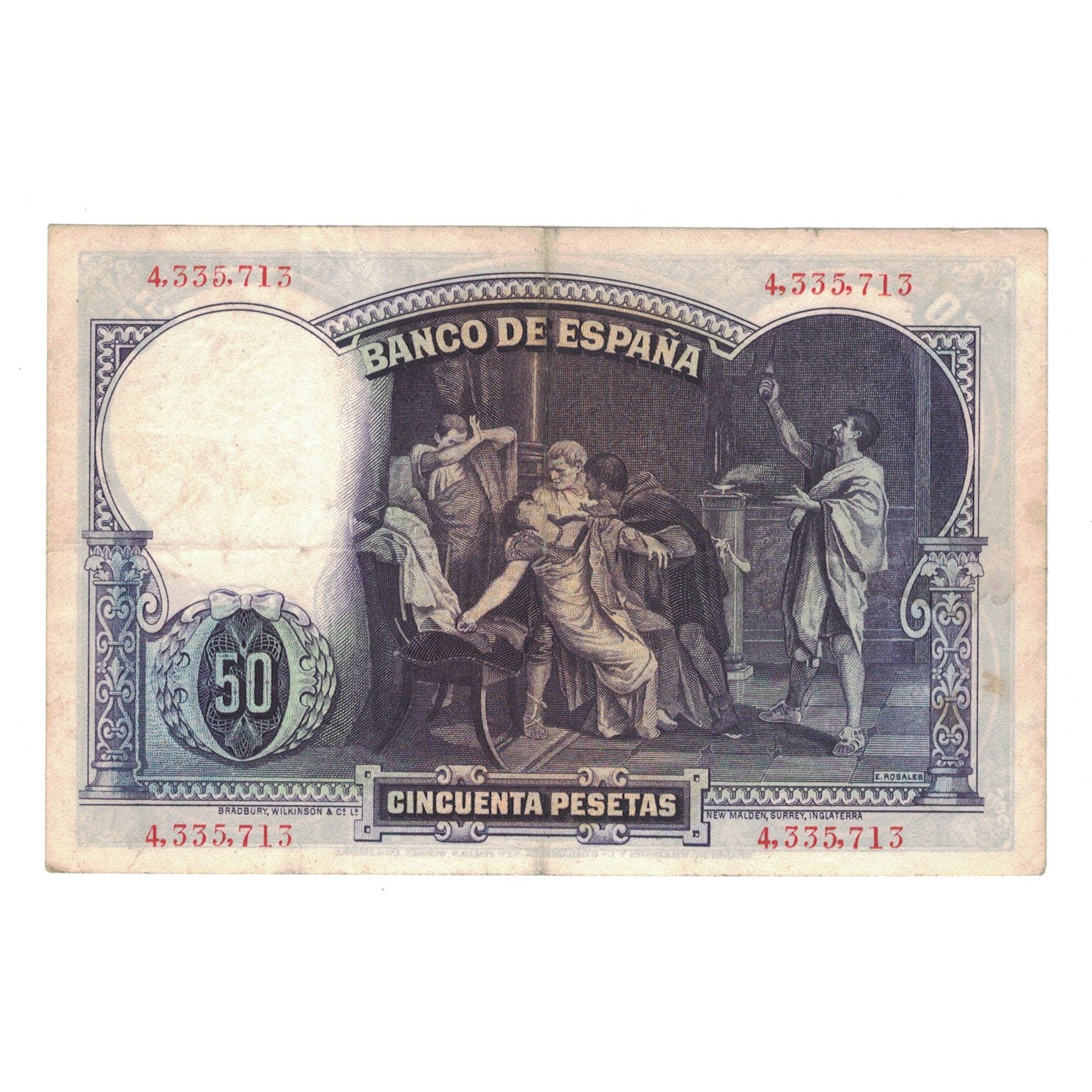 Banknote, Spain, 50 Pesetas, 1931, 1931-04-25, KM:82, EF(40-45)