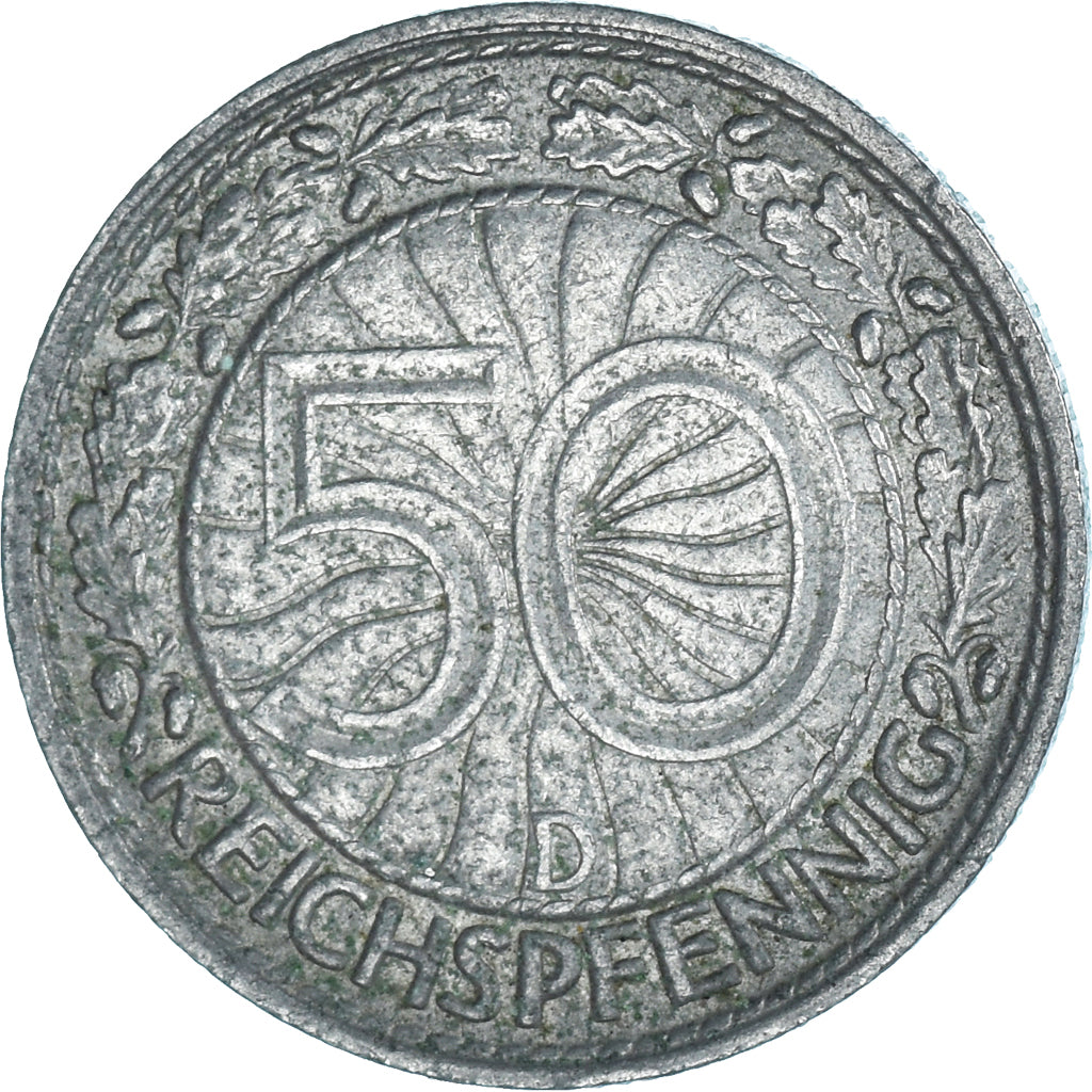 Moneta, Niemcy, 50 Reichspfennig, 1928