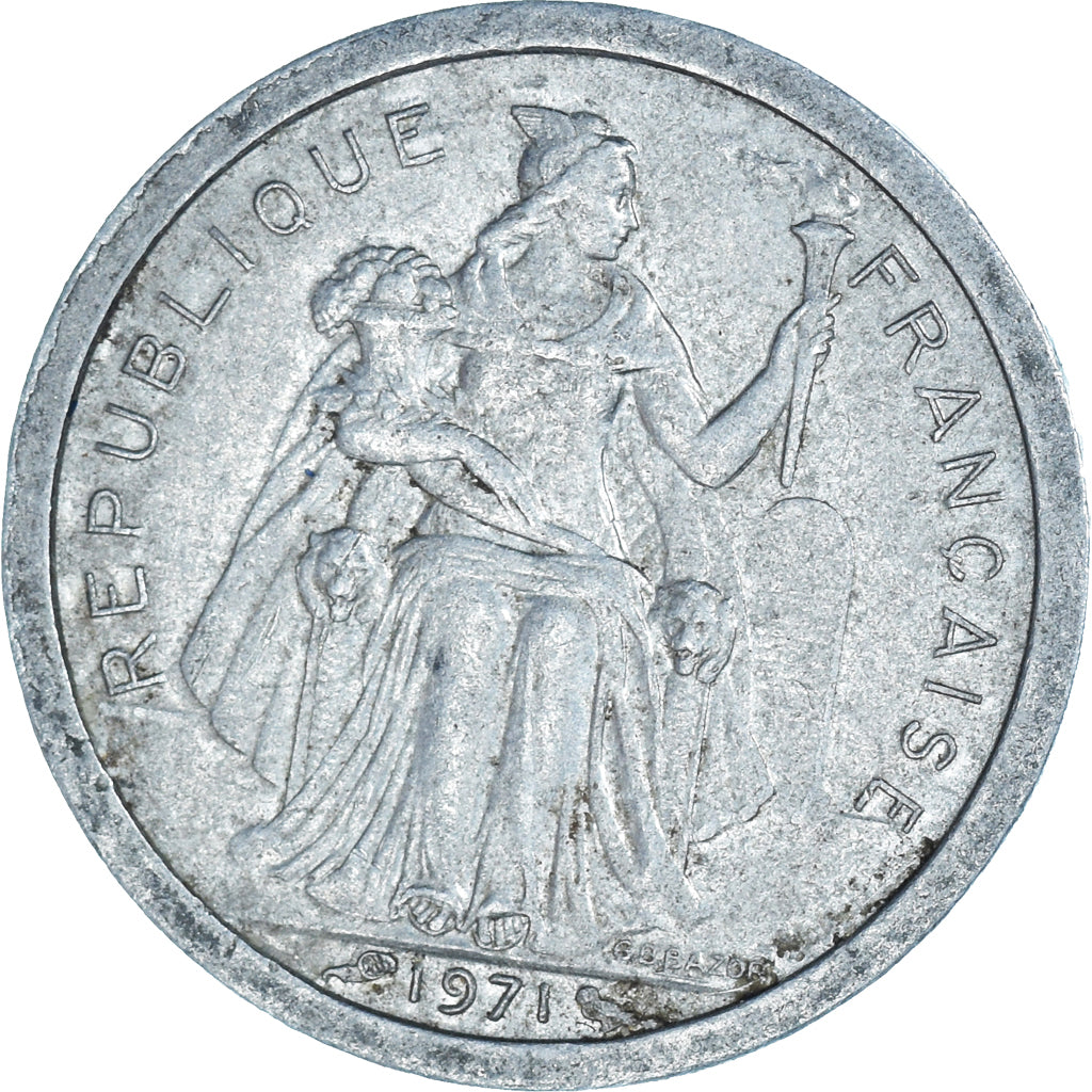 Munten, Nieuw -Caledonië, Franc, 1971