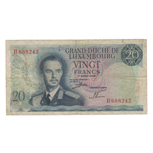 Nota, Luxemburgo, 20 Francs, 1966, 1966-03-07, KM:54a, VF(20-25)