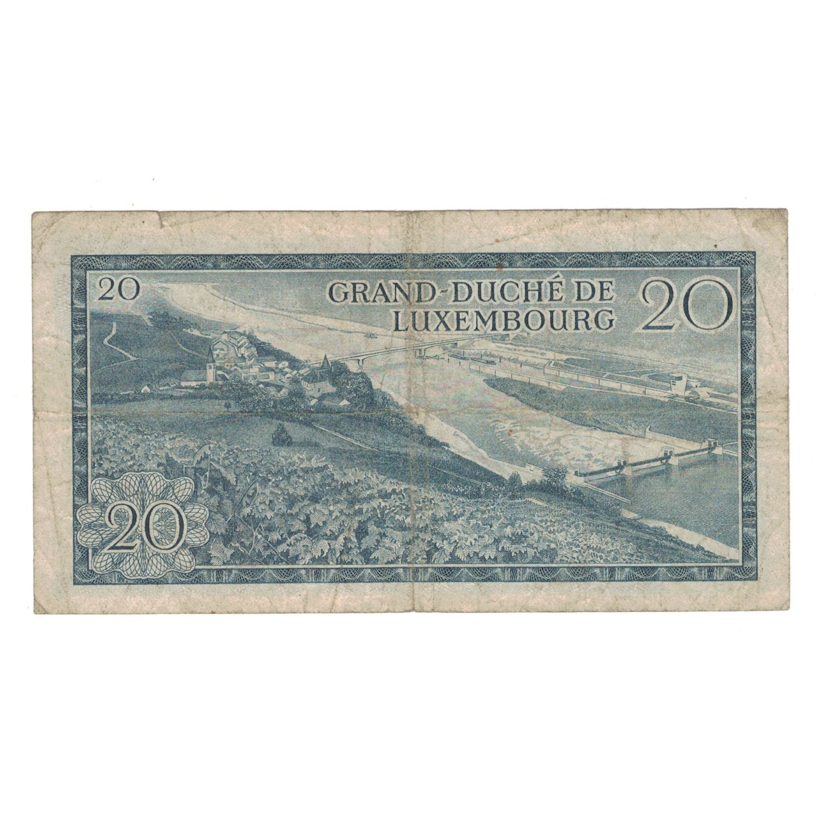 Banknote, Luxembourg, 20 Francs, 1966, 1966-03-07, KM:54a, VF(20-25)