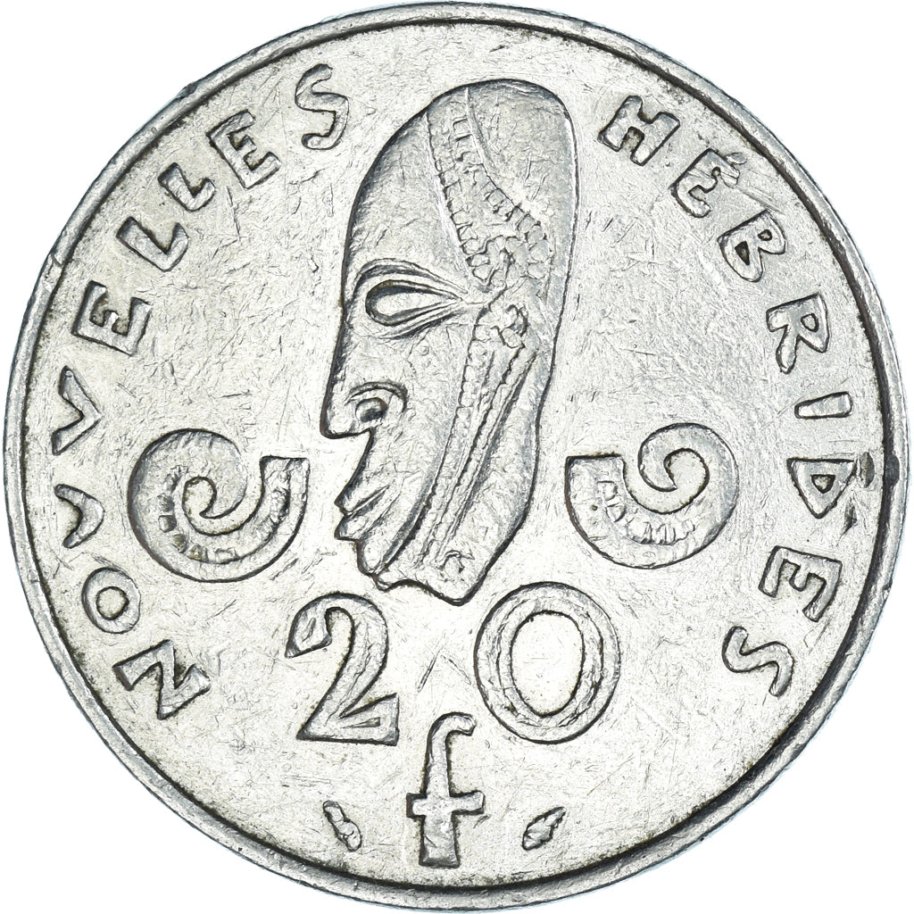 Coin, New Hebrides, 20 Francs, 1975