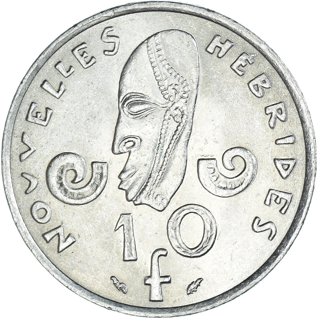 Moneda, Nuevas Hébridas, 10 Francs, 1977