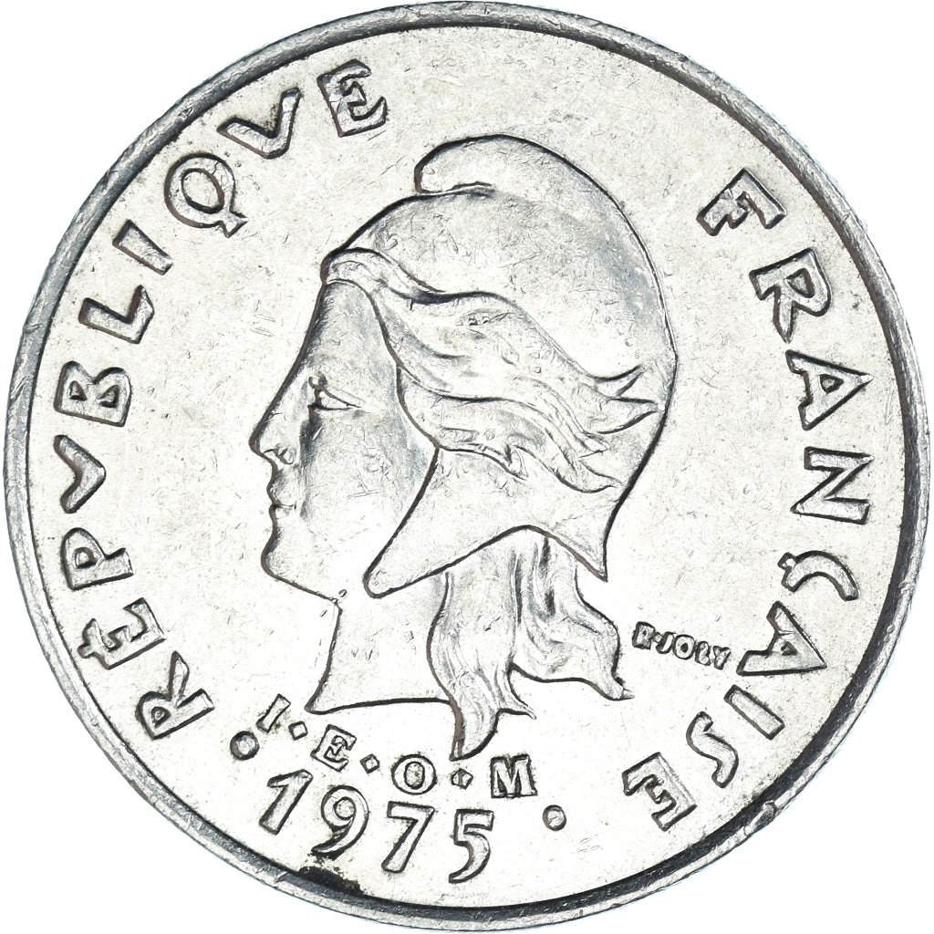 Coin, New Hebrides, 20 Francs, 1975