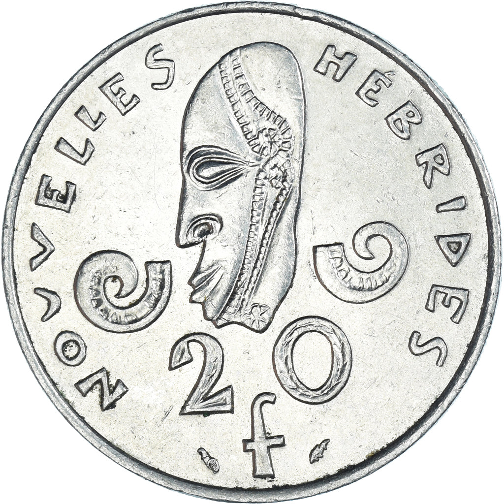 Coin, New Hebrides, 20 Francs, 1975