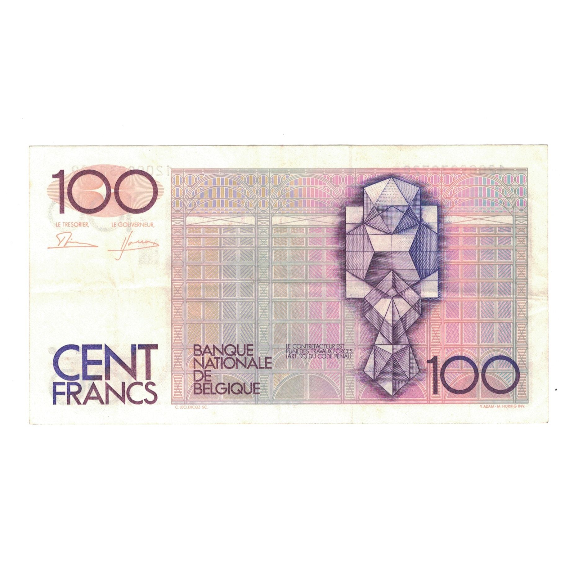 Banconote, Belgio, 100 Francs, KM:142a, BB