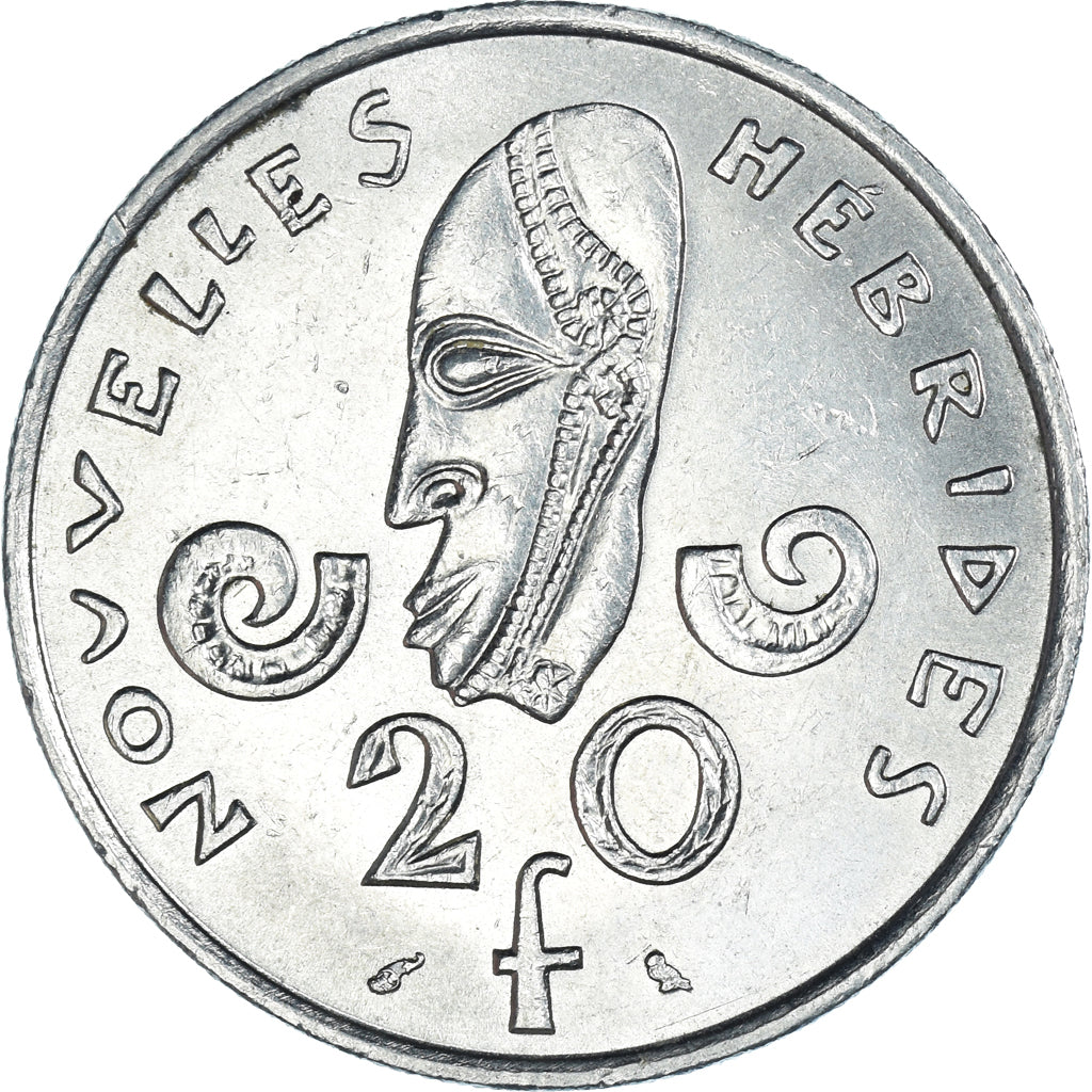 Coin, New Hebrides, 20 Francs, 1973