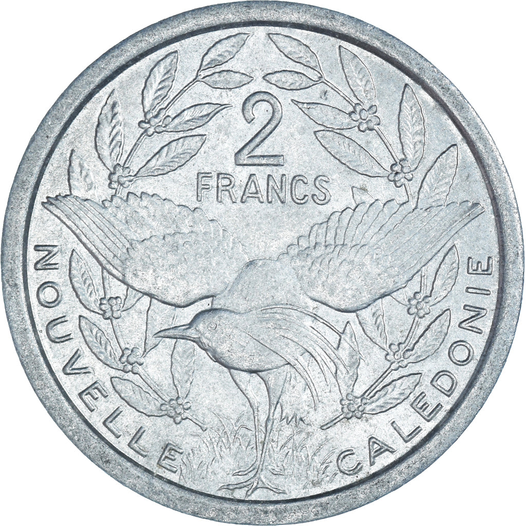 Coin, New Caledonia, 2 Francs, 1971