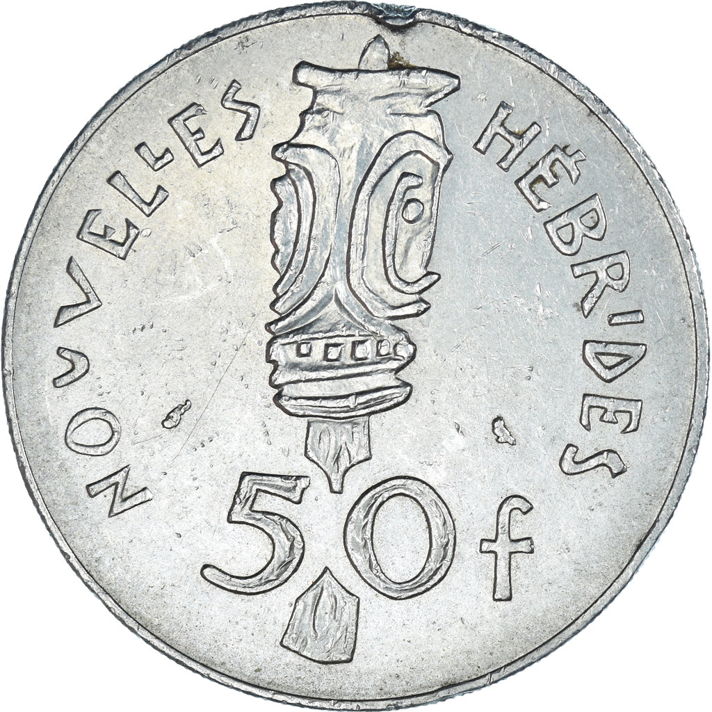 Coin, New Hebrides, 50 Francs, 1972