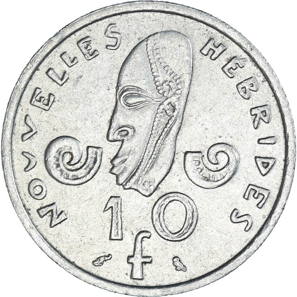 Moneda, Nuevas Hébridas, 10 Francs, 1970