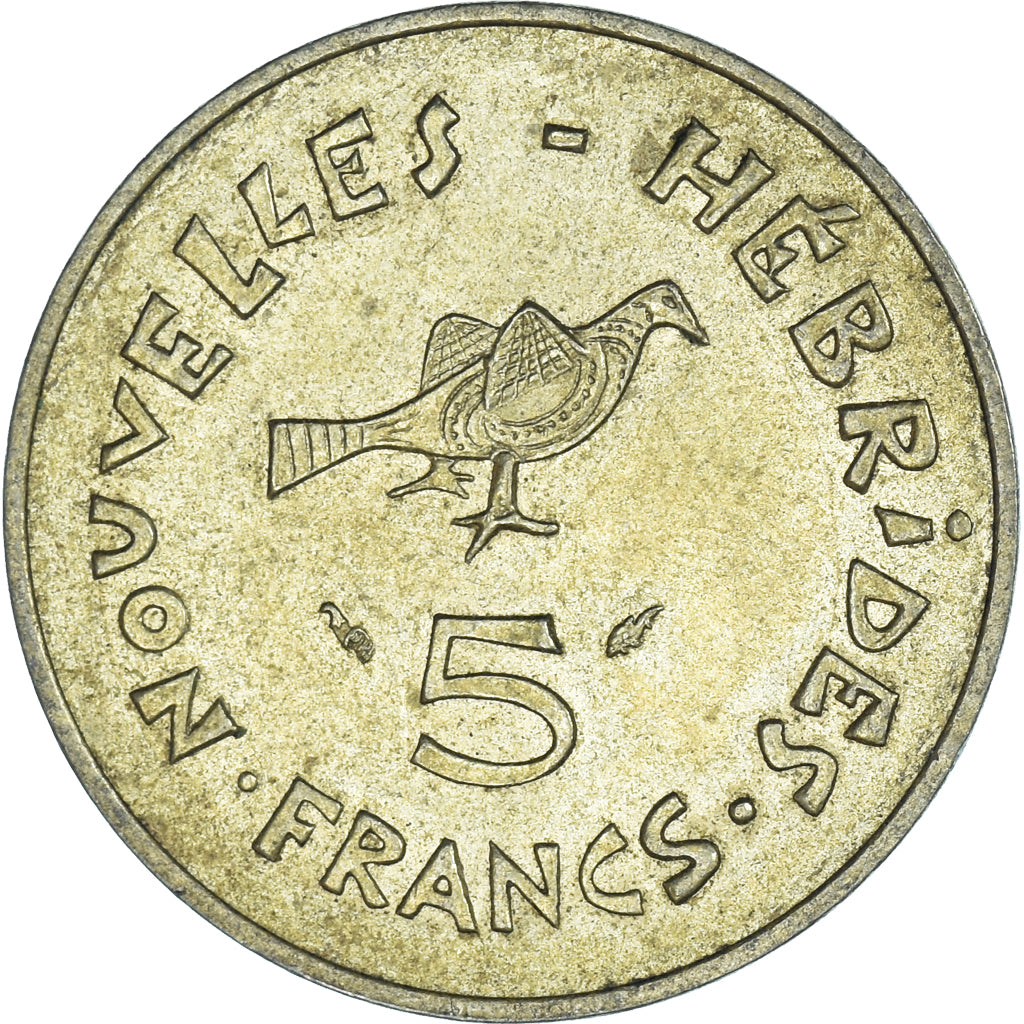 Munten, Nieuwe Hebriden, 5 Francs, 1975