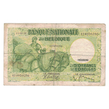 Nota, Bélgica, 50 Francs-10 Belgas, 1938, 1938-06-11, KM:106, VF(20-25)
