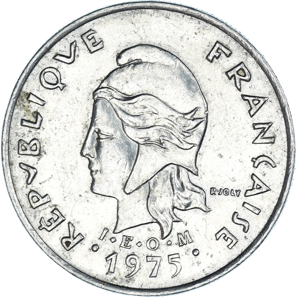 Münze, New Hebrides, 10 Francs, 1975