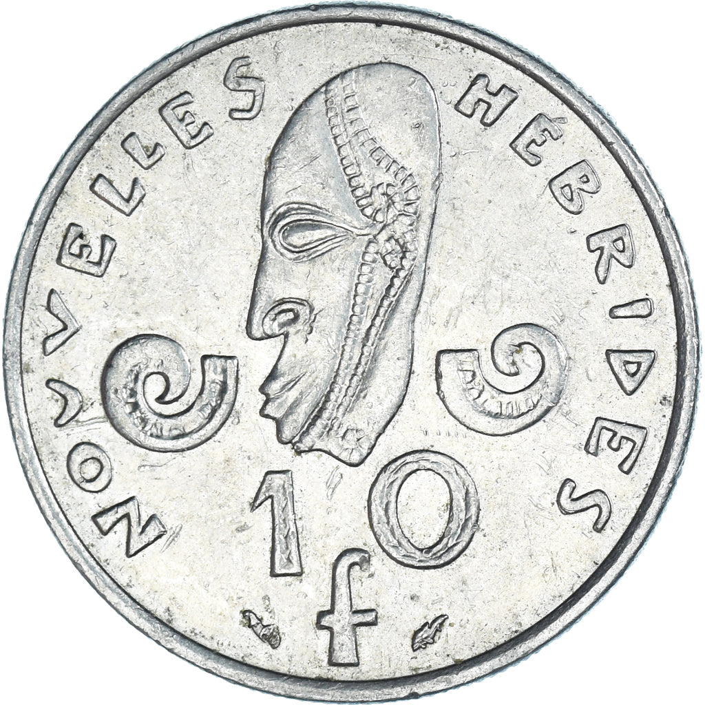 Münze, New Hebrides, 10 Francs, 1975
