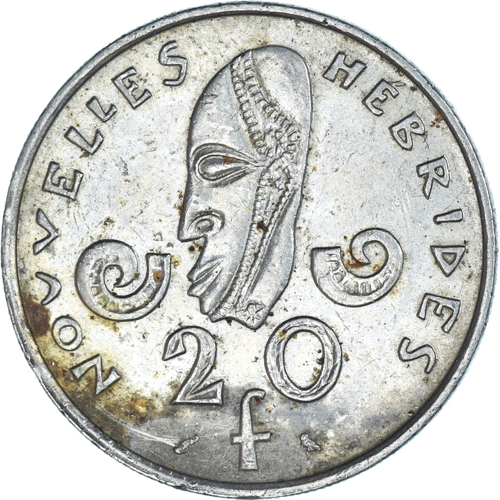 Moneda, Nuevas Hébridas, 20 Francs, 1973
