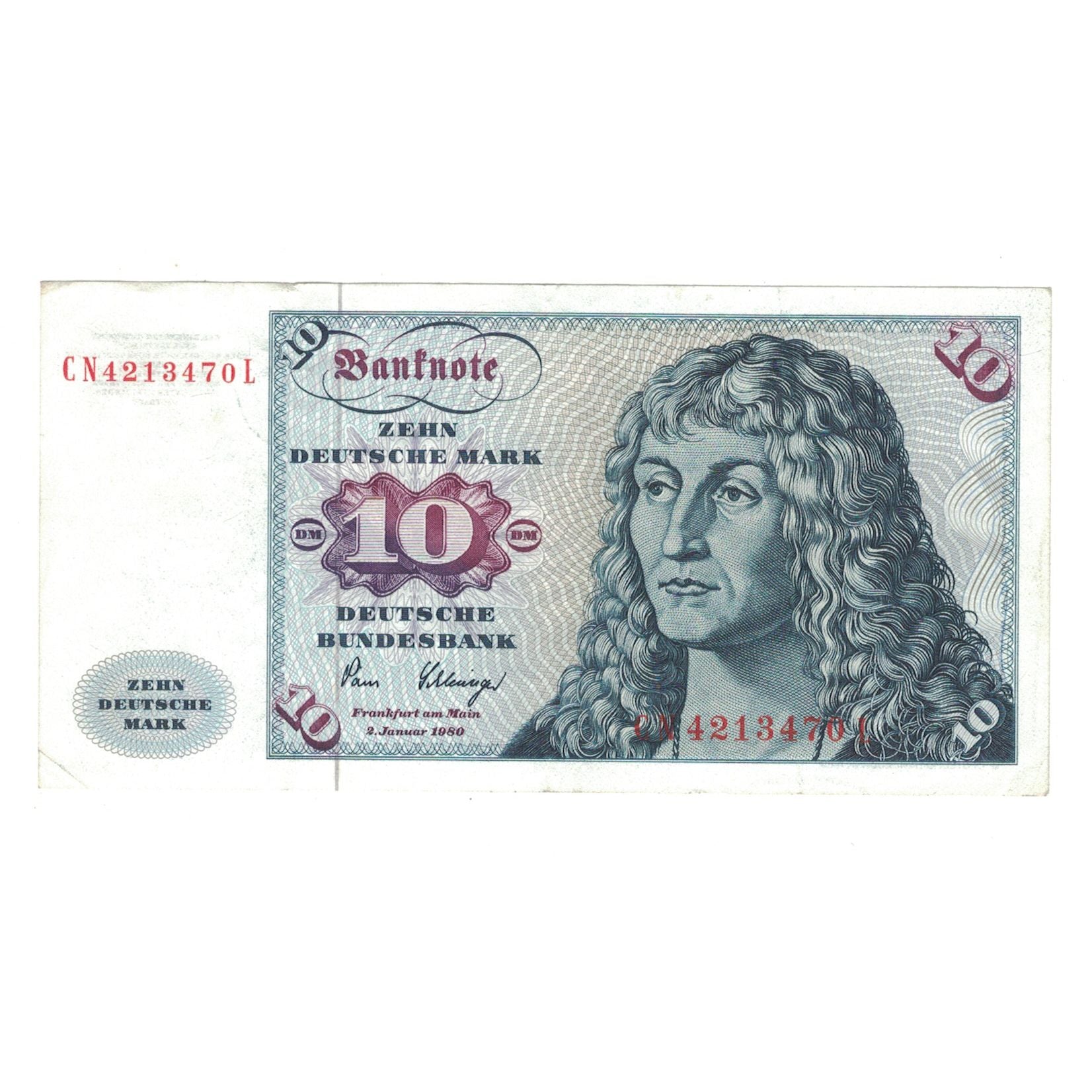 Banknote, GERMANY - FEDERAL REPUBLIC, 10 Deutsche Mark, 1980, 1980-01-02