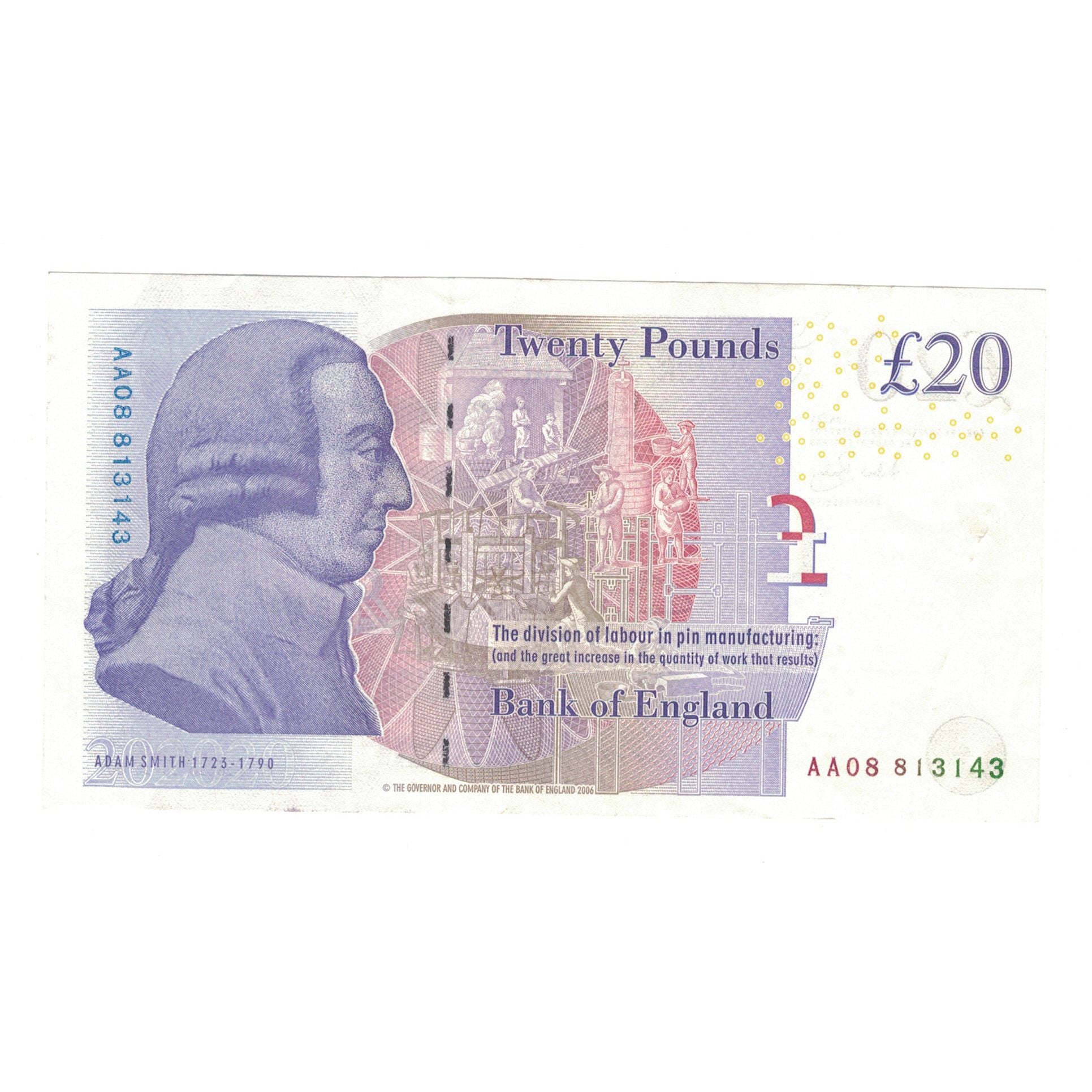 Banknote, Great Britain, 20 Pounds, 2004, KM:390b, AU(50-53)