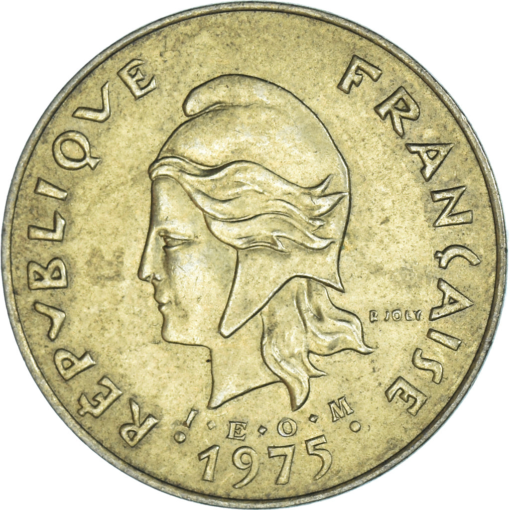 Moneda, Nuevas Hébridas, 5 Francs, 1975