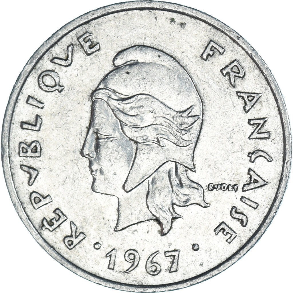 Munten, Nieuwe Hebriden, 10 Francs, 1967