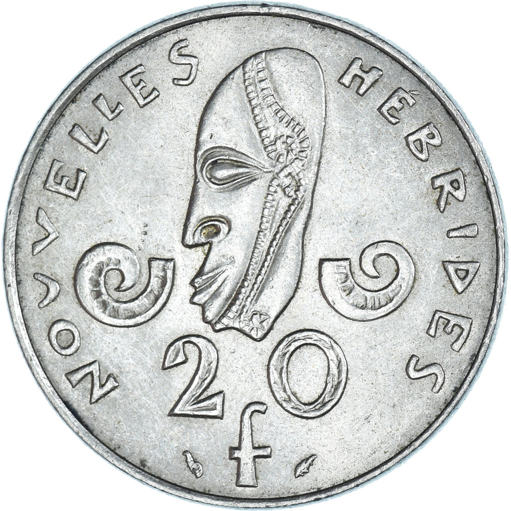 Moneda, Nuevas Hébridas, 20 Francs, 1977