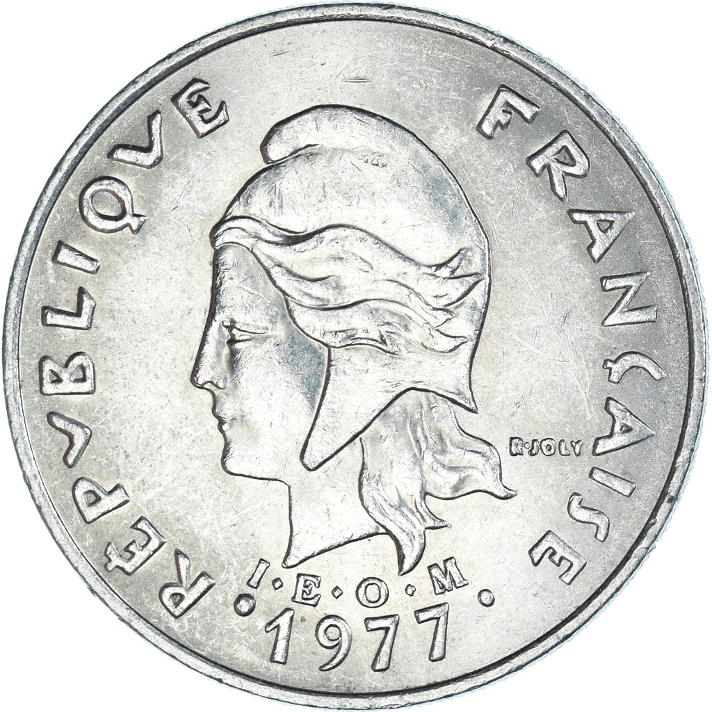 Münze, New Hebrides, 20 Francs, 1977
