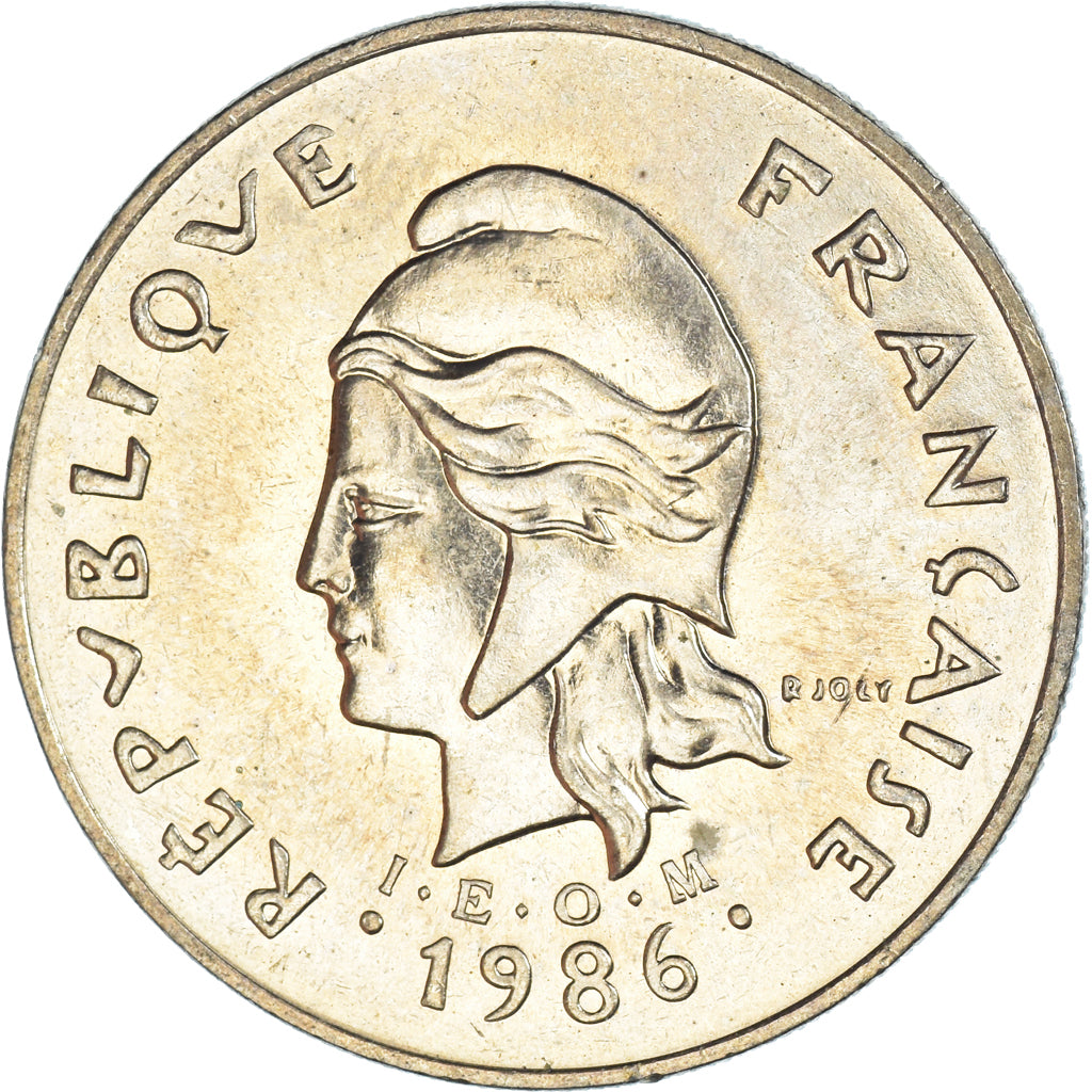 Coin, French Polynesia, 100 Francs, 1986