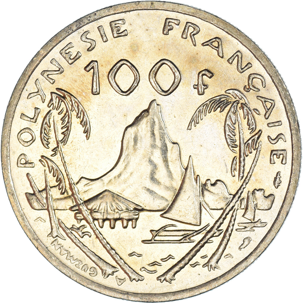 Coin, French Polynesia, 100 Francs, 1986