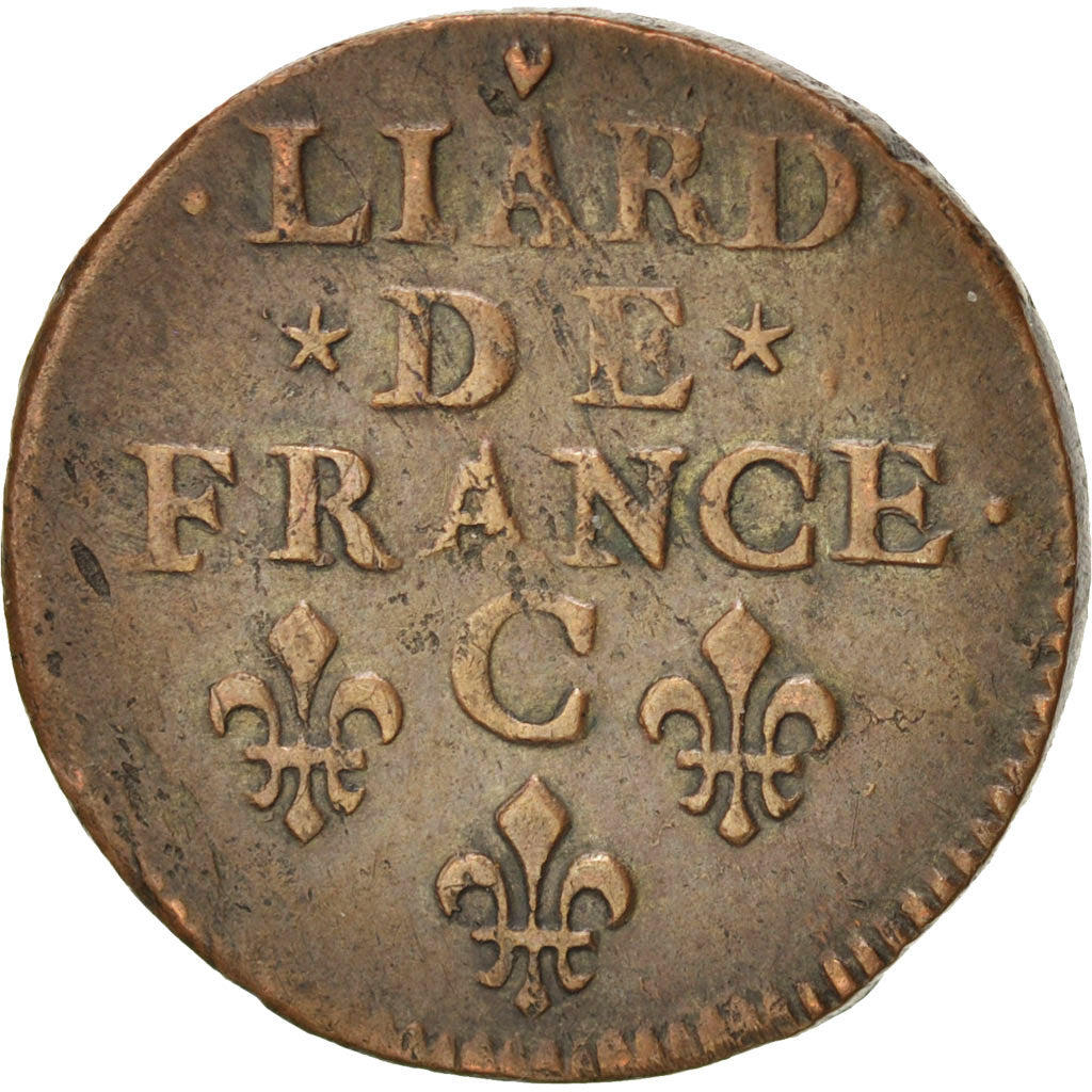 FRANCE, Liard de France au buste juvénile, deuxième type, Liard, 1657, Poitiers,