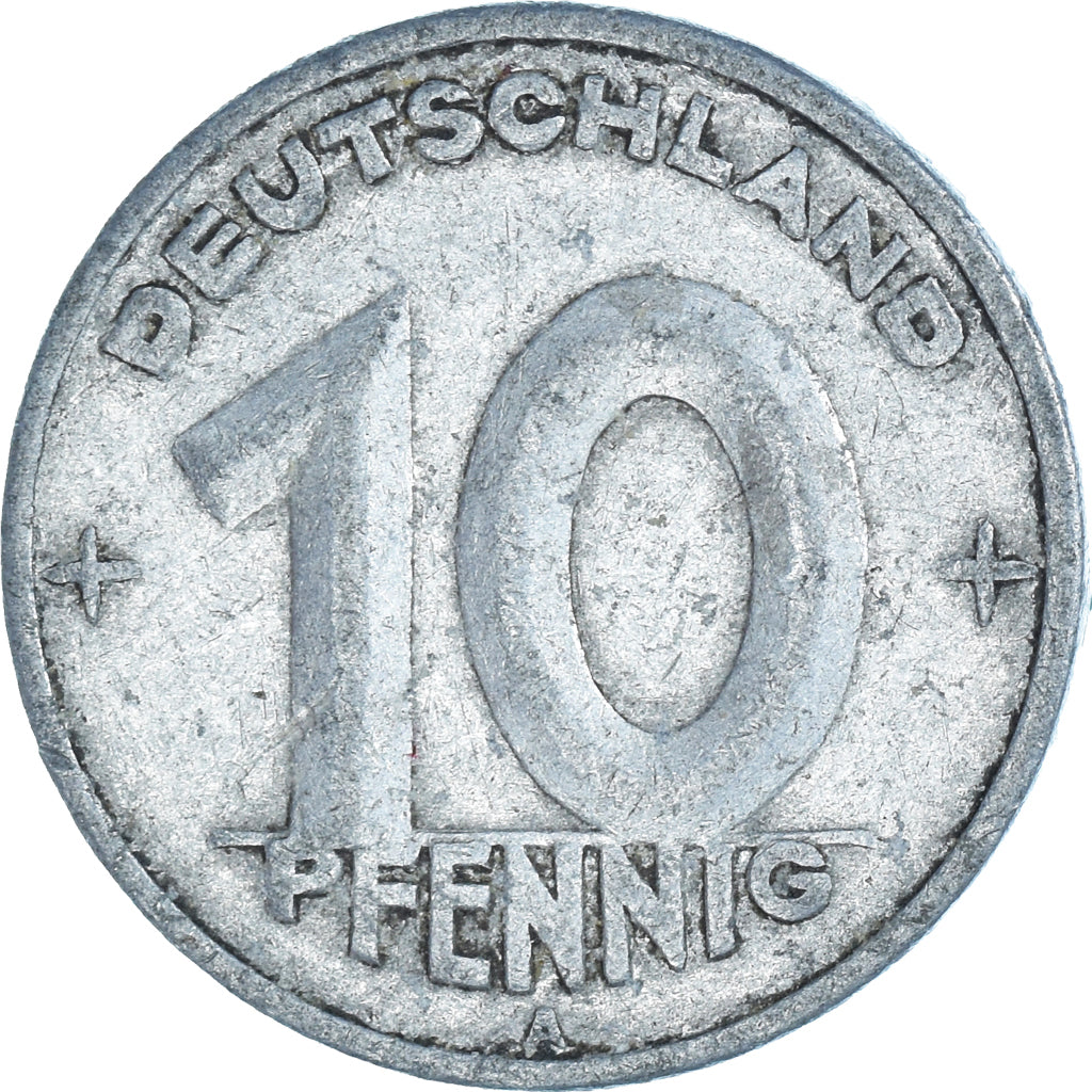 Moeda, Alemanha, 10 Pfennig, 1948