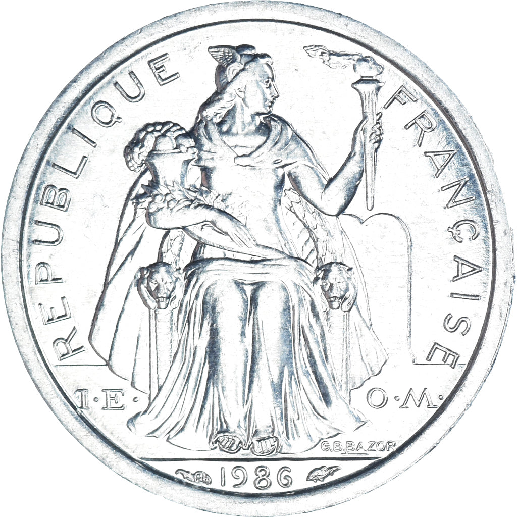 Coin, French Polynesia, Franc, 1986