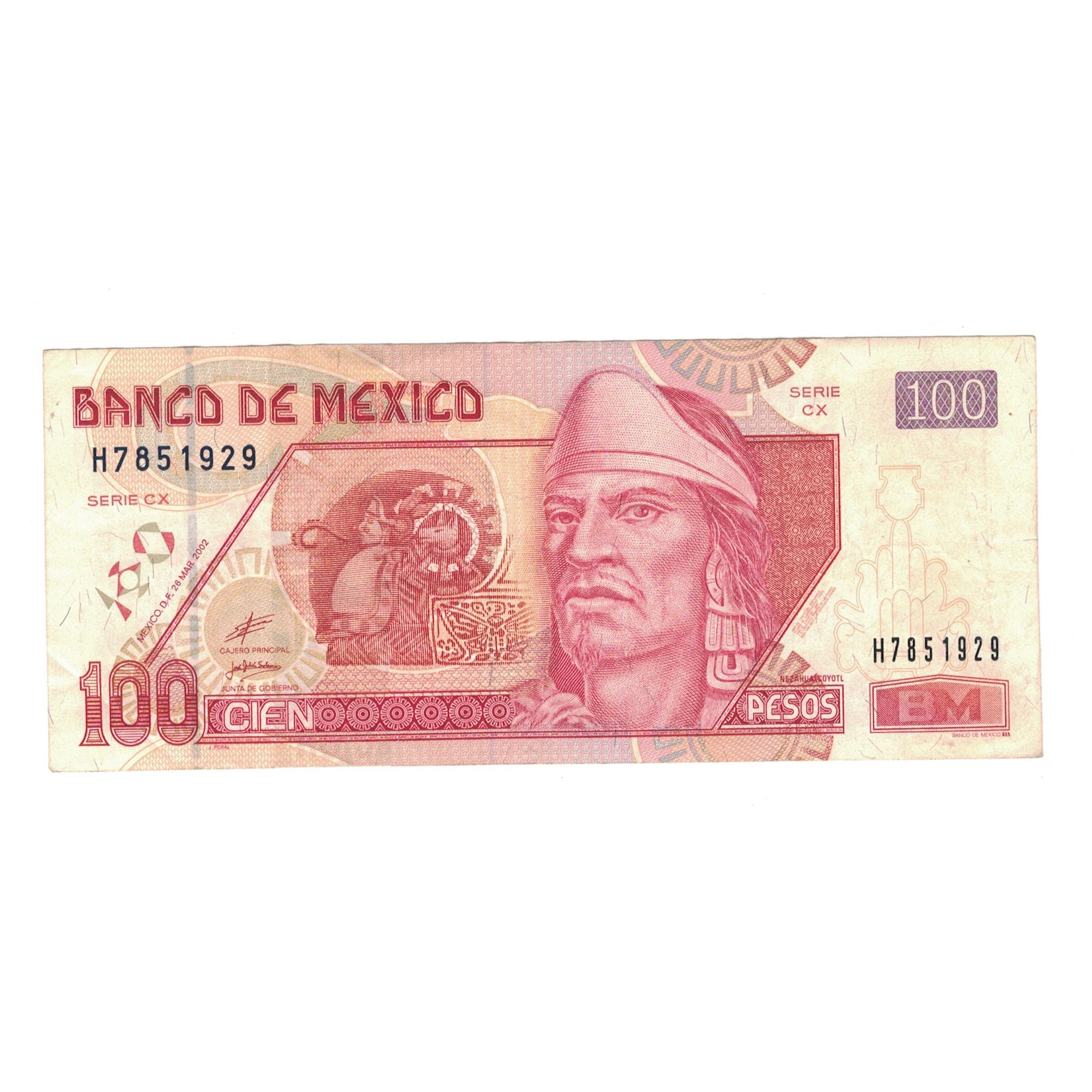 Billete, 100 Pesos, 2002, México, 2002-03-26, KM:118b, MBC
