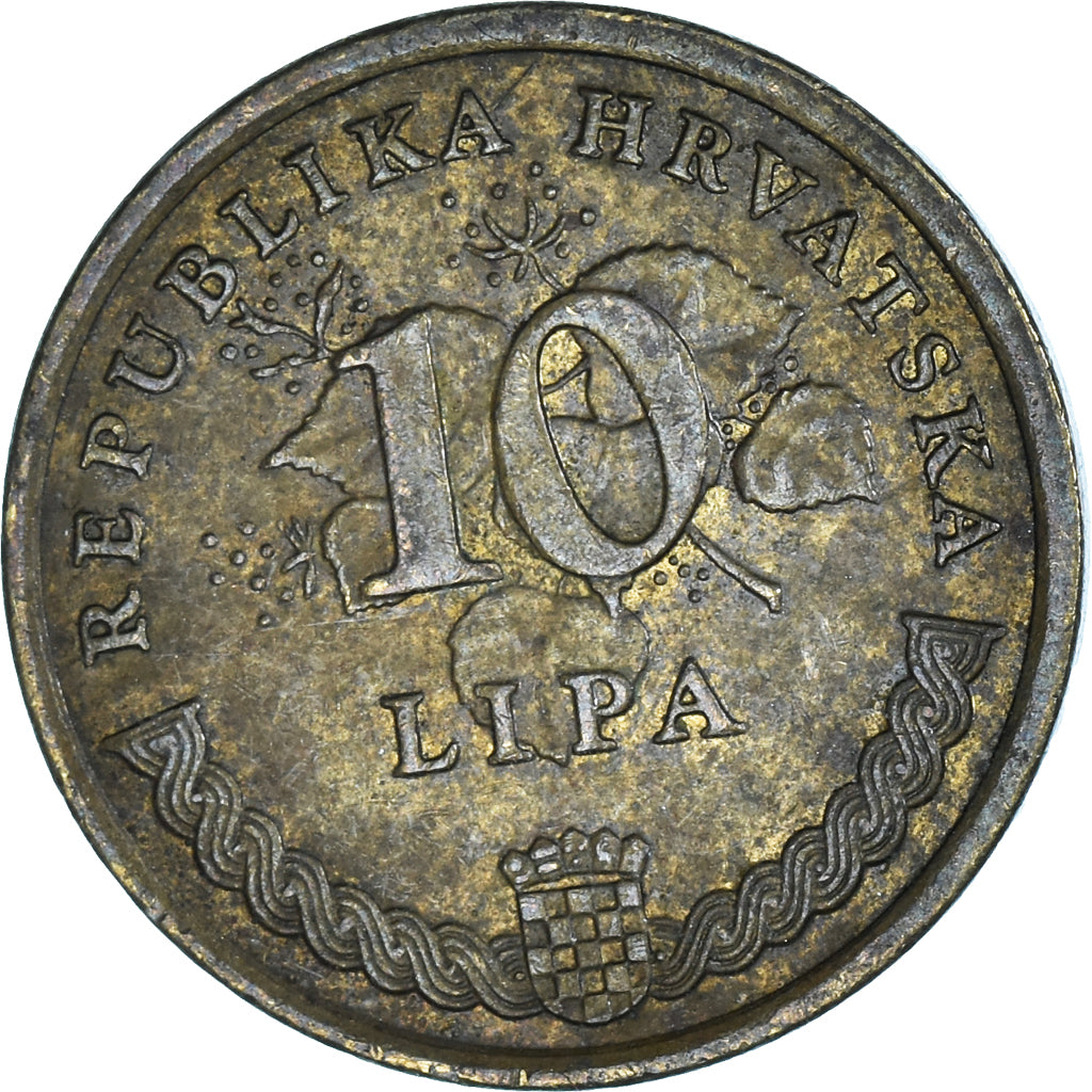 Moeda, Croácia, 10 Lipa, 1999