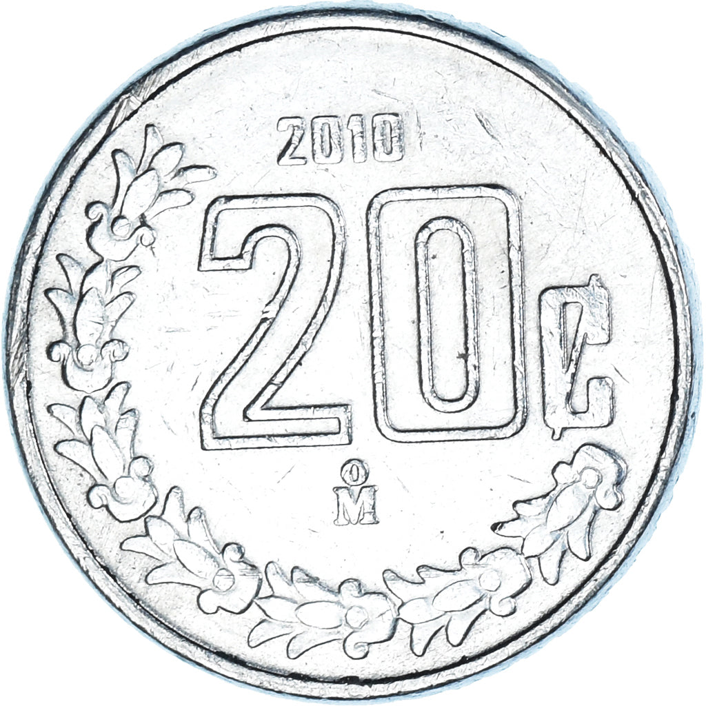 Moneta, Messico, 20 Centavos, 2010
