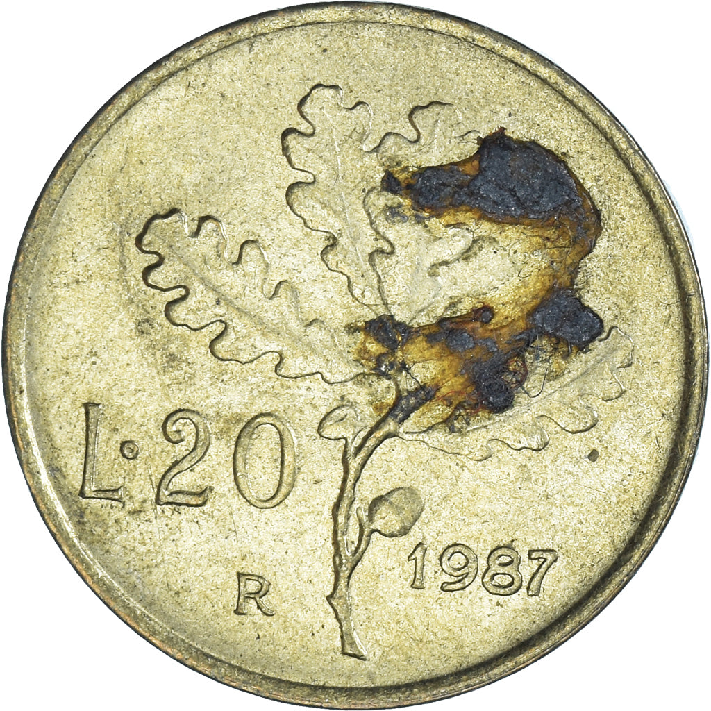 Munten, Italië, 20 Lire, 1987