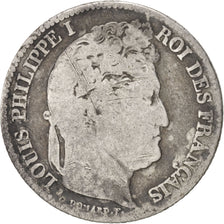 FRANCE, Louis-Philippe, Franc, 1837, Rouen, KM #748.2, VG(8-10), Silver,...