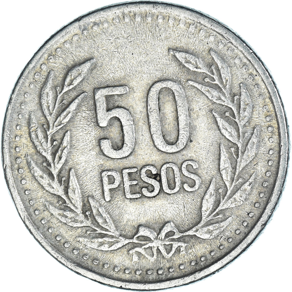Moeda, Colômbia, 50 Pesos, 2004