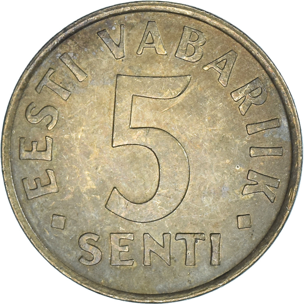 Coin, Estonia, 5 Senti, 1991