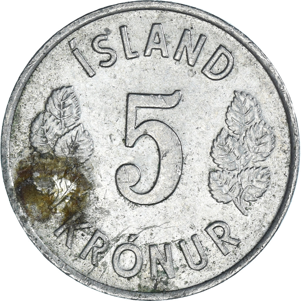 Moeda, Islândia, 5 Kronur, 1980