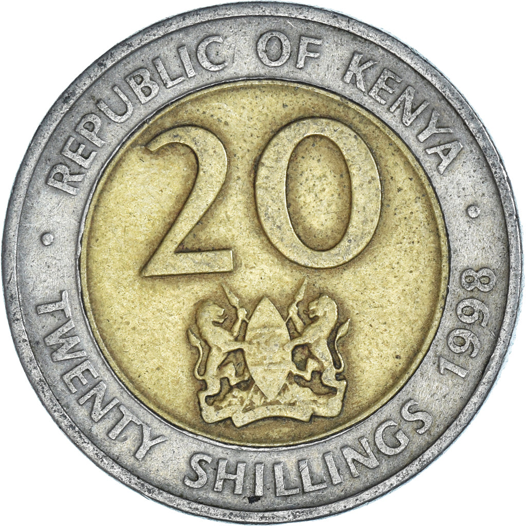 Münze, Kenya, 20 Shillings, 1998