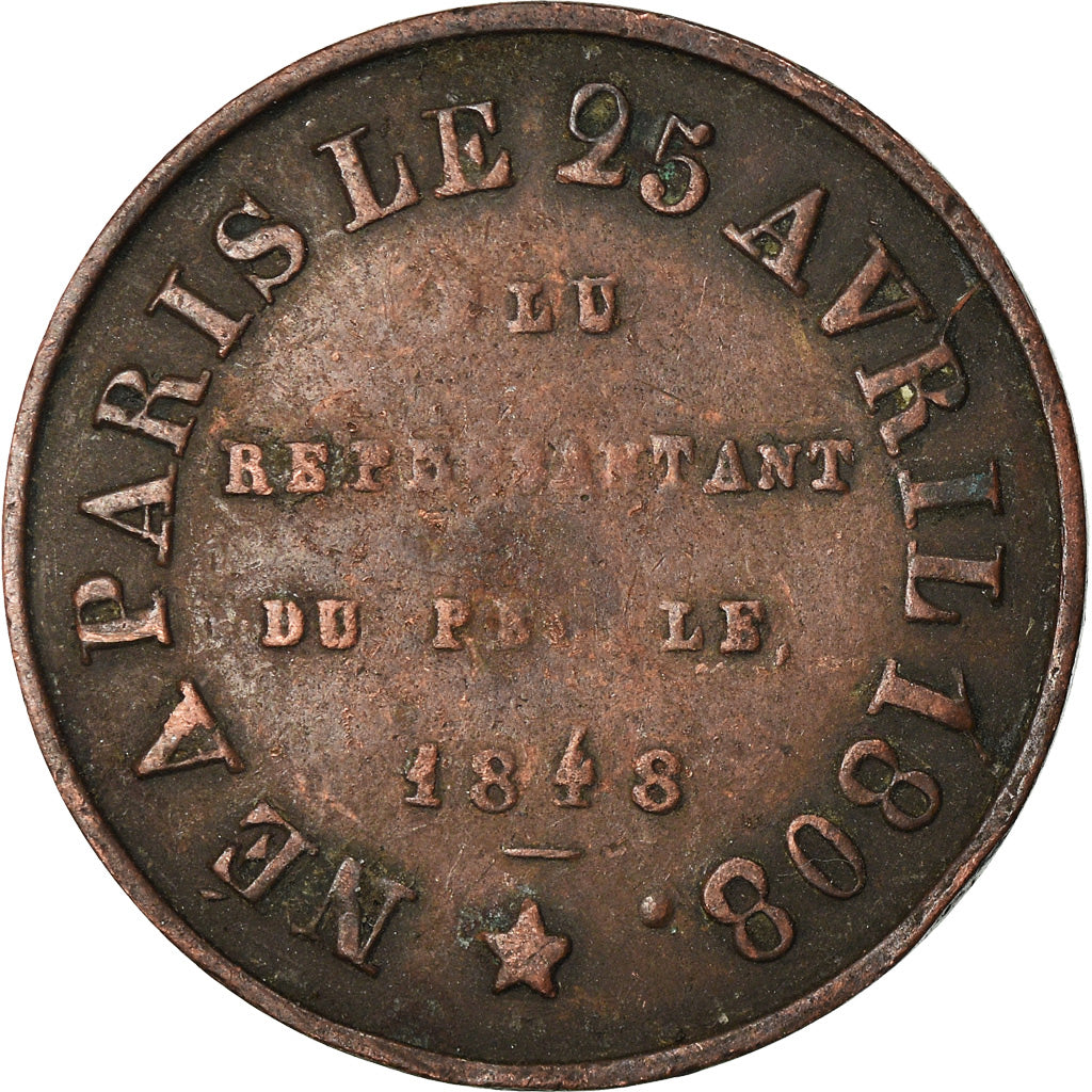 Frankreich, Medaille, Louis-Napoléon Bonaparte, History, 1848, S+, Kupfer