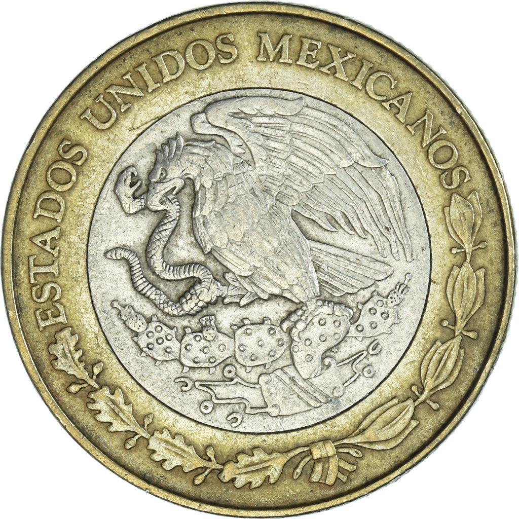 Moneda, México, 10 Pesos, 1998, MBC, Bimetálico