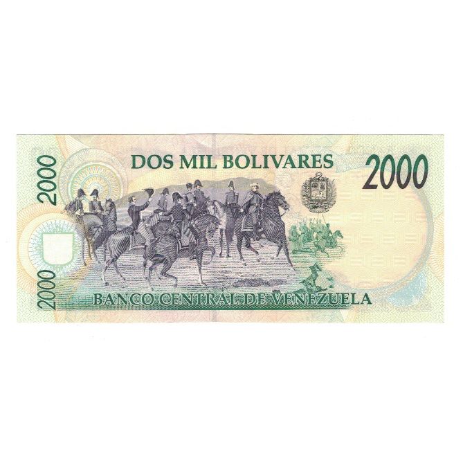 Banknote, Venezuela, 2000 Bolivares, 1998, 1998-08-06, KM:77c, UNC(63)