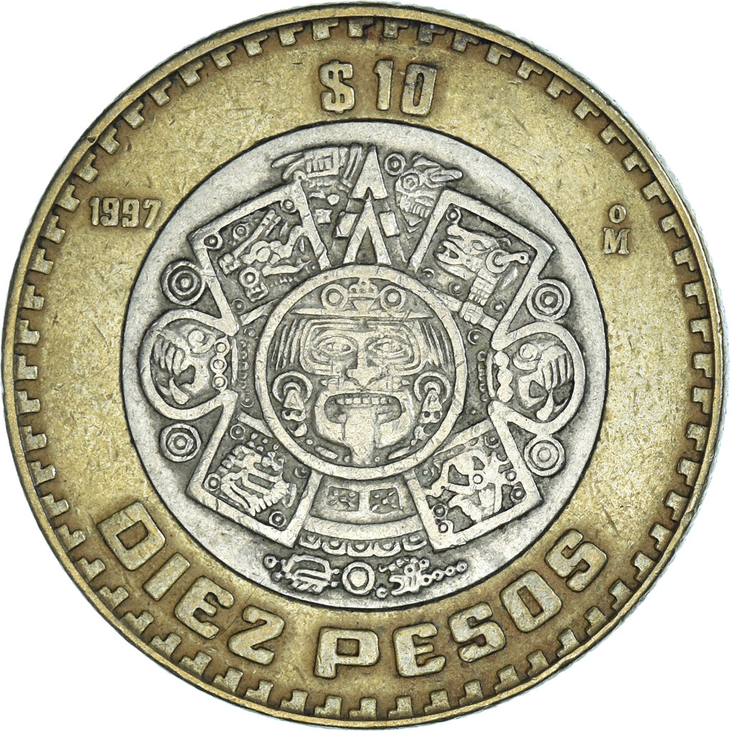 Moneda, México, 10 Pesos, 1997