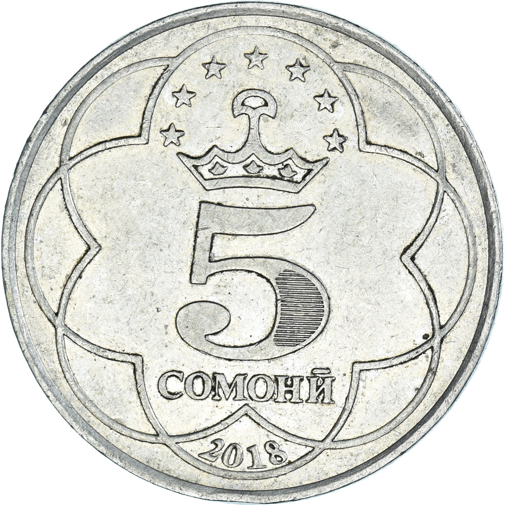 Moneda, Tayikistán, 5 Somoni, 2018