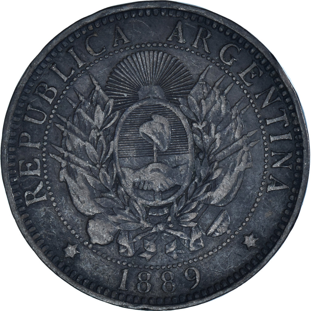 Moneta, Argentina, 2 Centavos, 1889