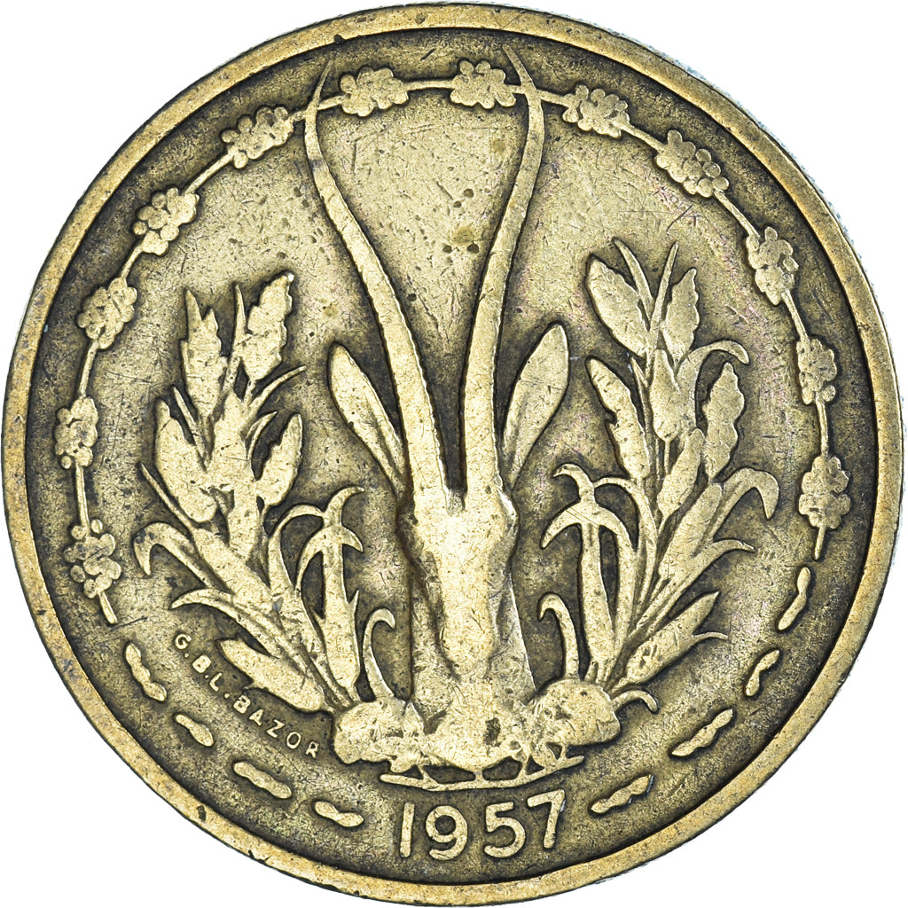 Moneta, Africa occidentale francese, 25 Francs, 1957