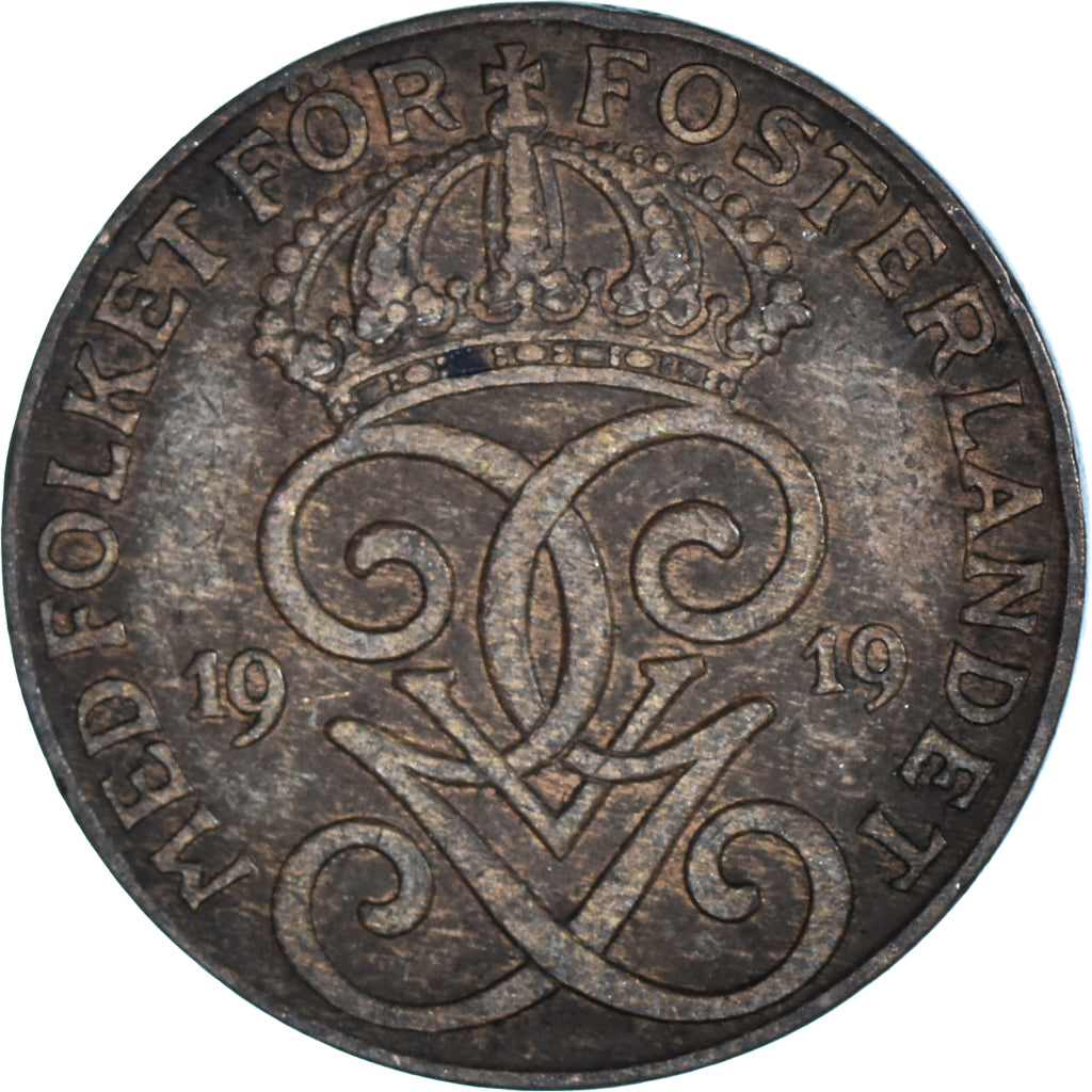 Münze, Schweden, 2 Öre, 1919