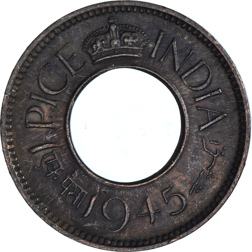 Munten, India, Pice, 1945
