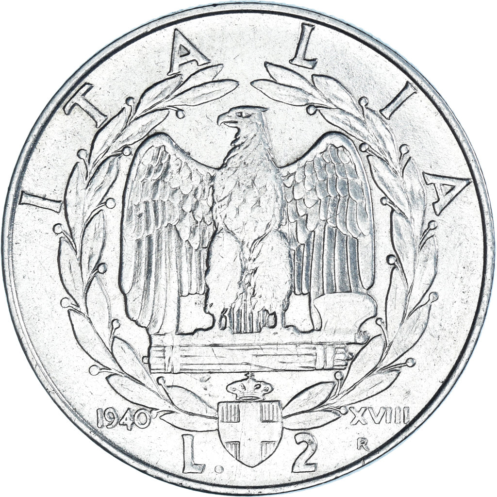 Moneta, Italia, 2 Lire, 1940